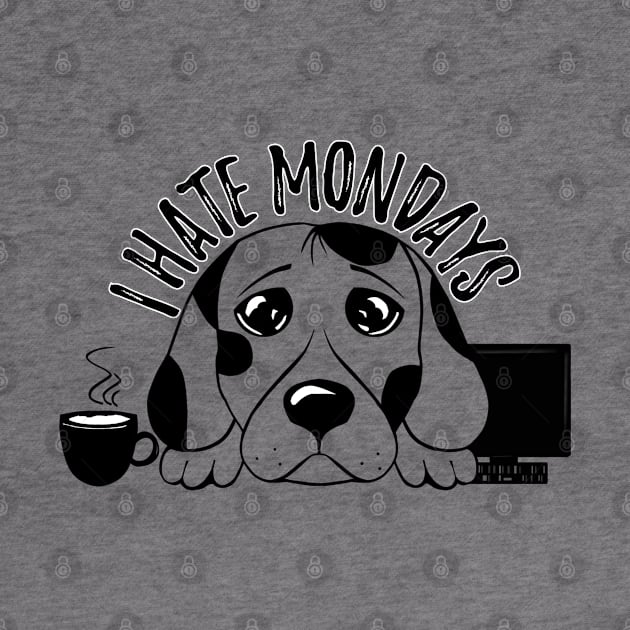 Monday morning - Exhausted dog - Monday coffee by Saishaadesigns